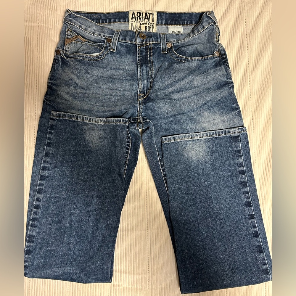 Ariat Jeans Mens 35x36 Blue M4 Bootcut Low Rise - Excellent!!!